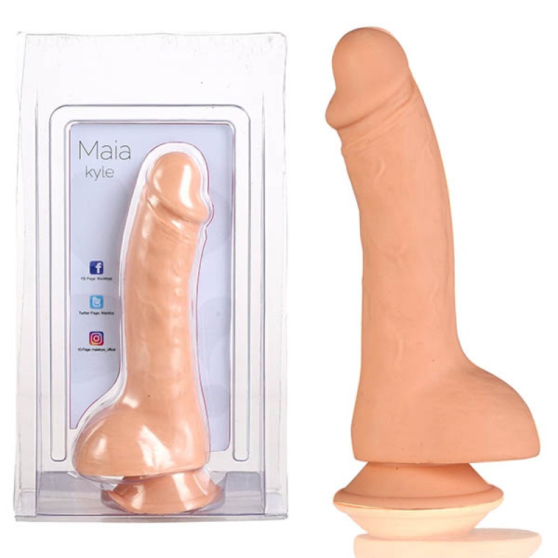 Maia Kyle 8 Inch Silicone Dong - Flesh